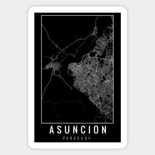 Asuncion Paraguay Minimalist Map Magnet